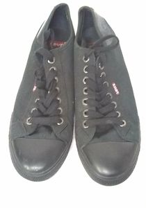 Levi's Mens Sneakers Black Textile Lace Up Size 11